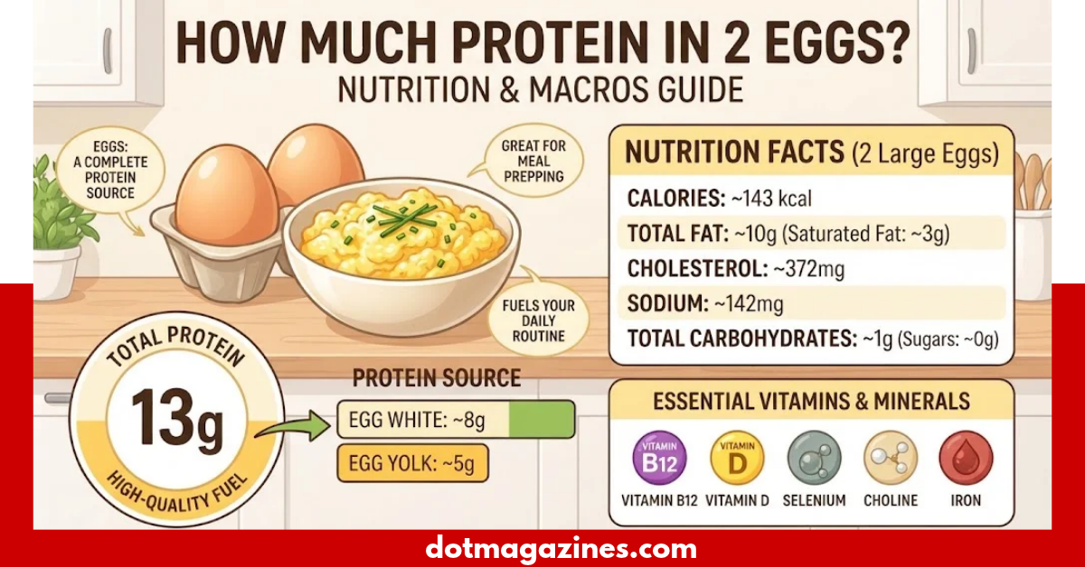 protein in 2 eggs